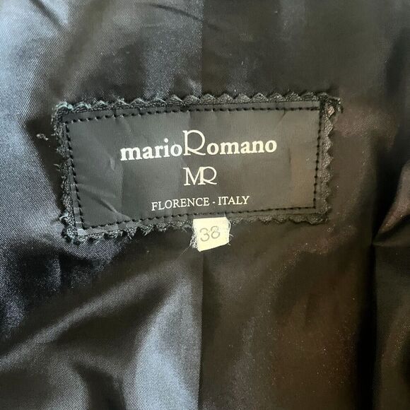 Women’s Vintage Mario Romano Black 100% Leather Coat Size EU 38 Florence… - Picture 10 of 12